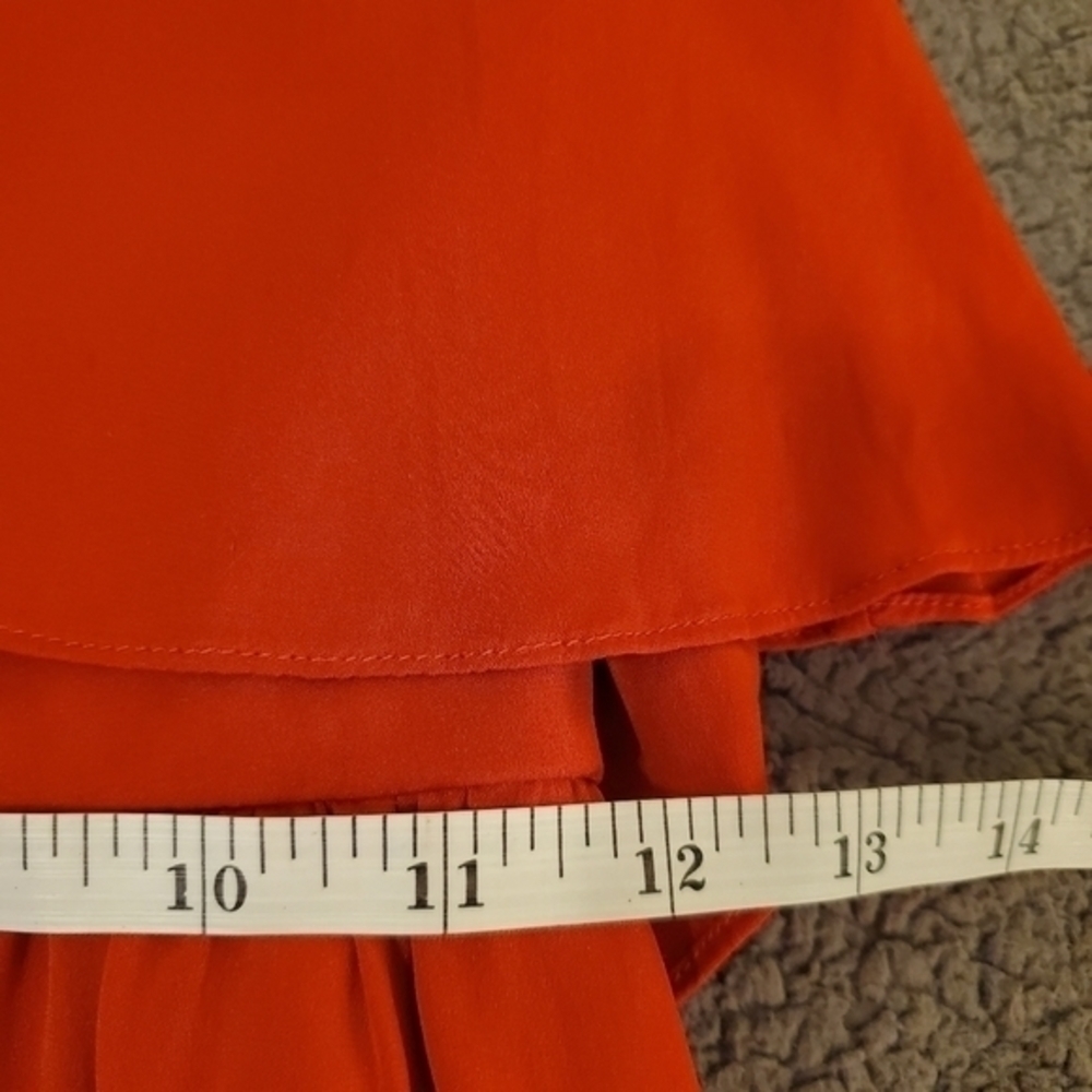 Dolce Vita Red Orange Strapless Silk Blend Dress - Picture 9 of 12